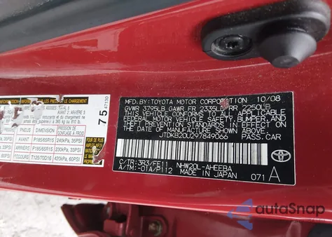 2009 Toyota Prius z USA, uszkodzony, nr VIN JTDKB20U297849066